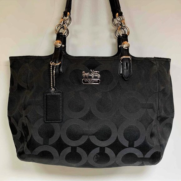 Coach: Op Art Signature Canvas & Leather Madison Abigail Tote